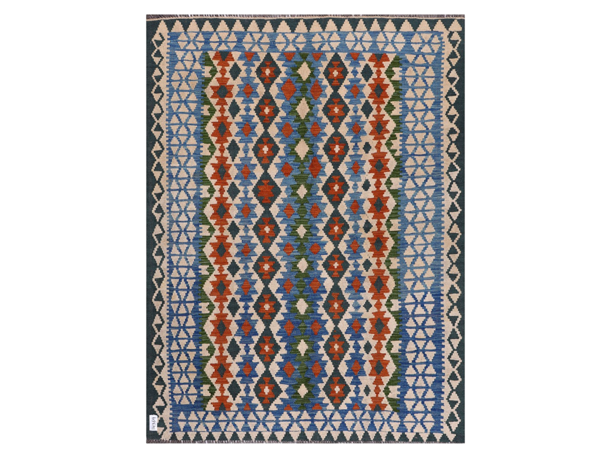 Maimana Afghanistan Kilim Rug - 201 x153 cm