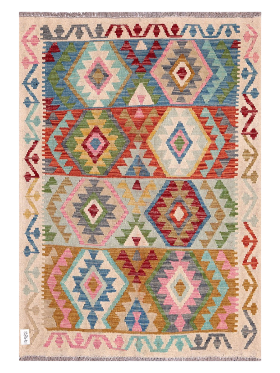 Maimana Afghanistan Kilim Rug - 142 x102 cm