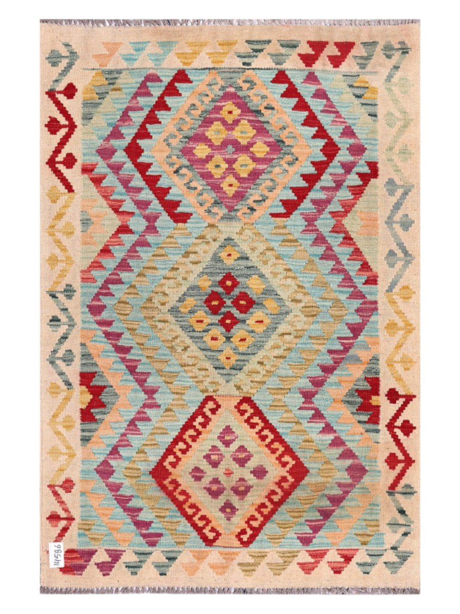 Maimana Afghanistan Kilim Rug - 146 x100 cm