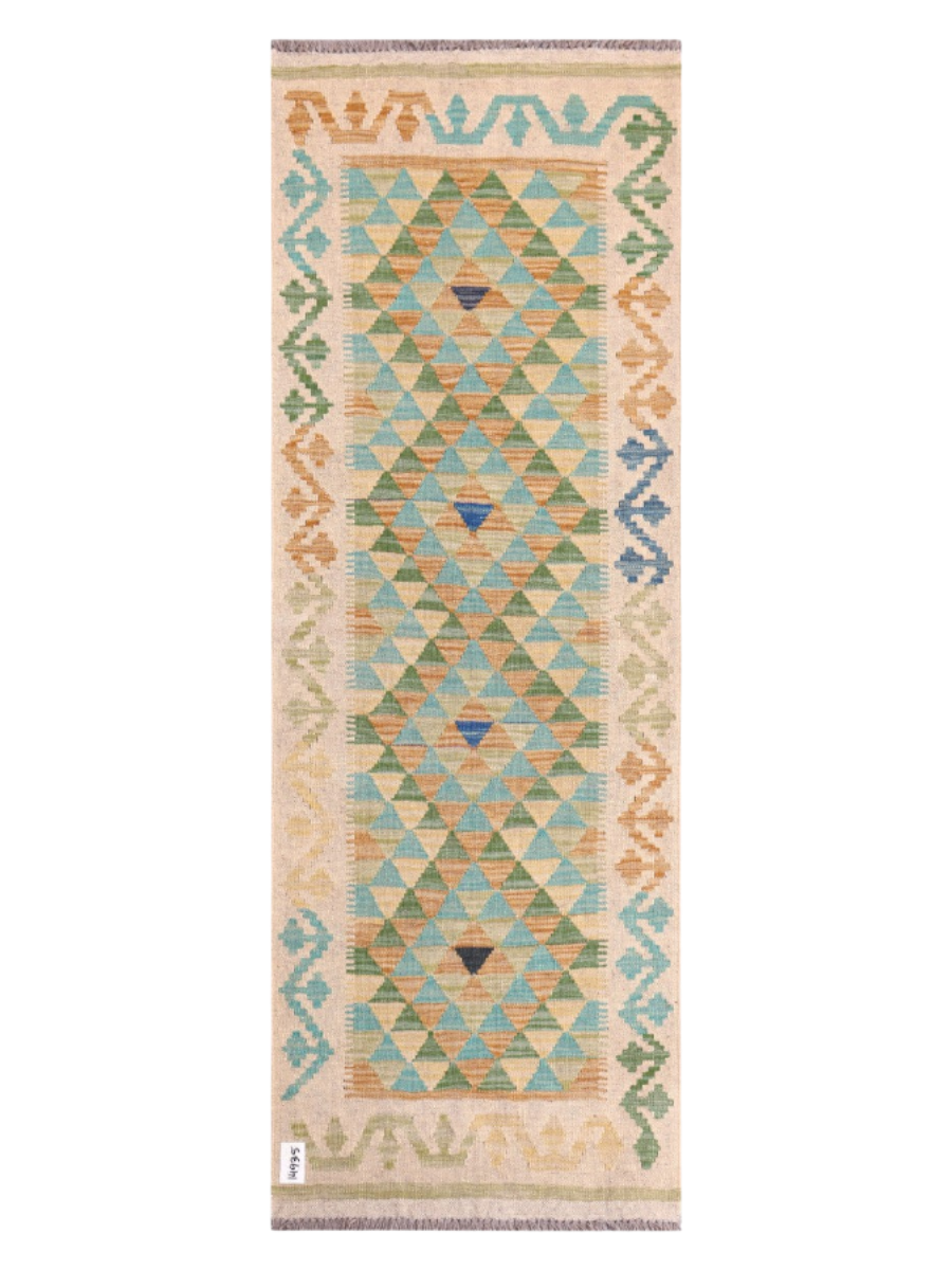 Maimana Afghanistan Kilim Rug - 198 x70 cm