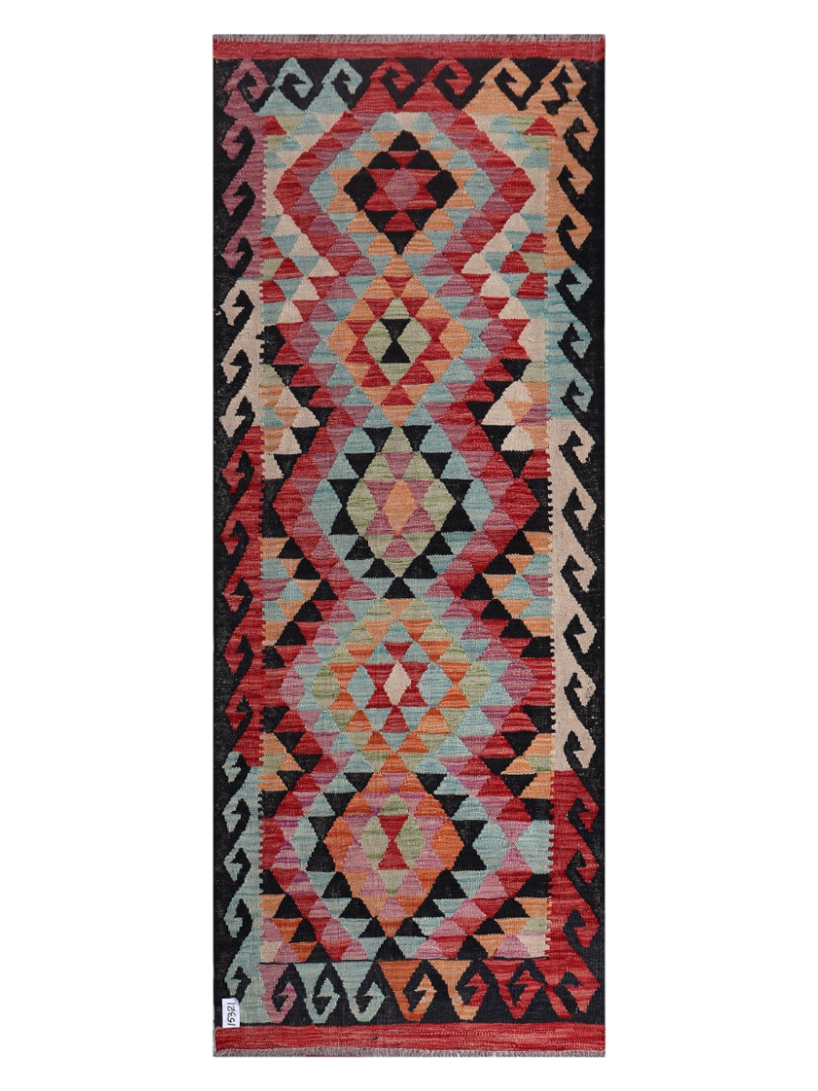 Maimana Afghanistan Kilim Rug - 221 x87 cm