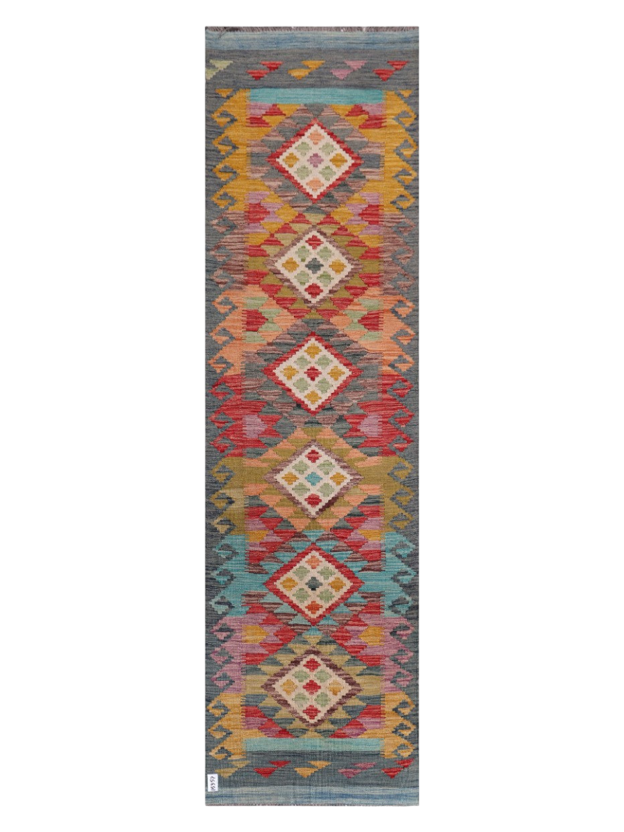 Maimana Kilim Runner - 301 x 84 cm