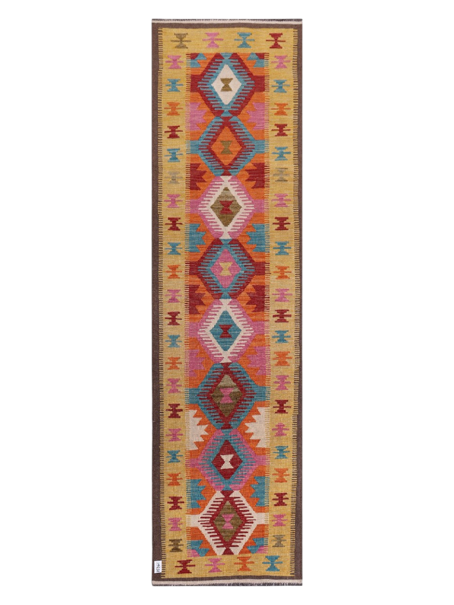 Maimana Kilim Runner - 303 x 82 cm