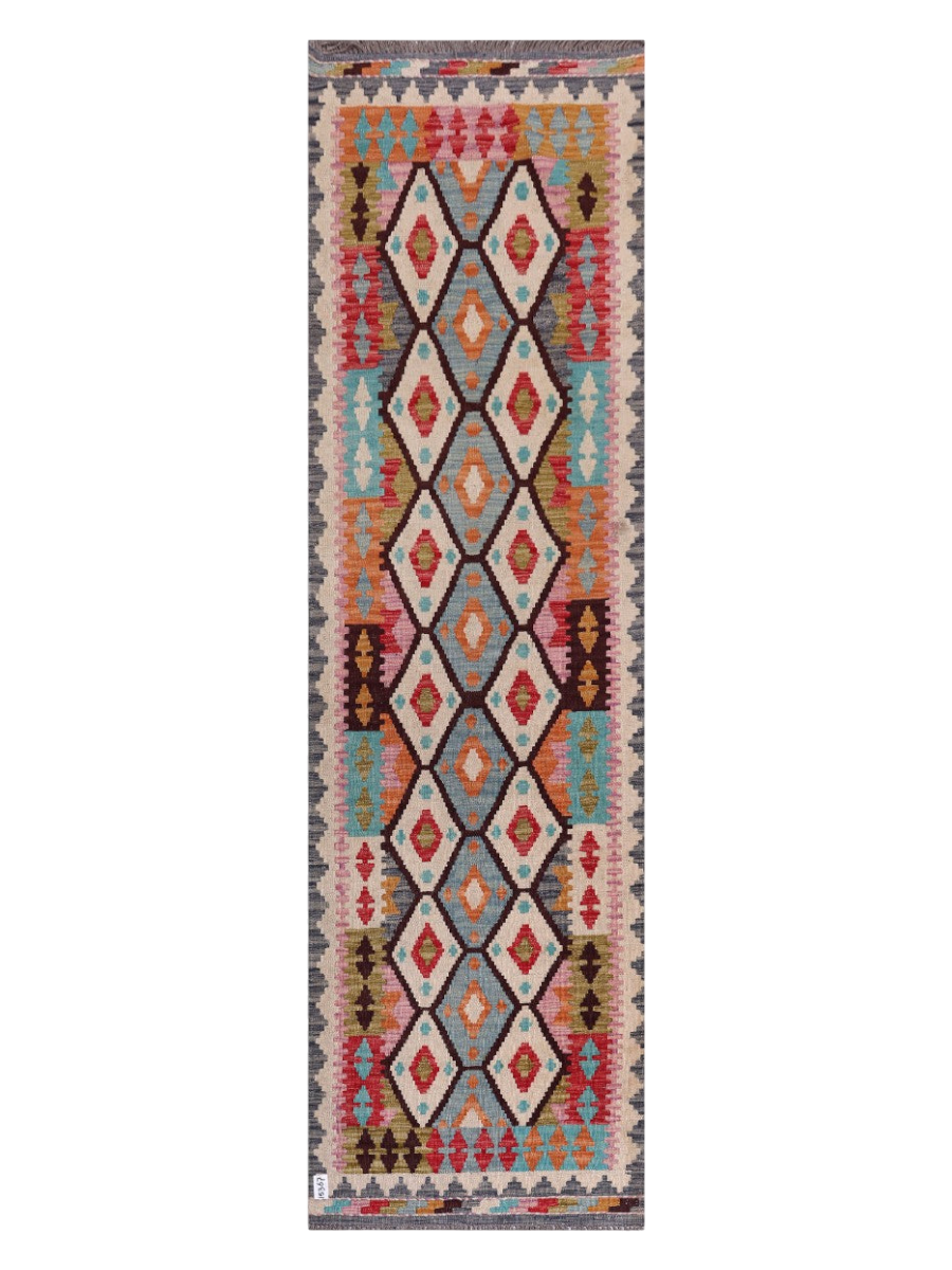 Maimana Kilim Runner - 302 x 87 cm