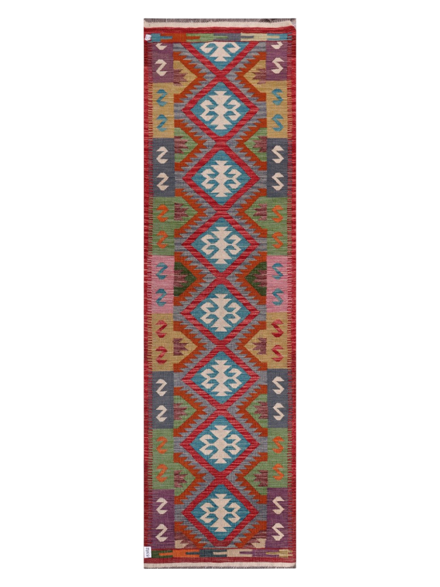 Maimana Kilim Runner - 301 x 85 cm