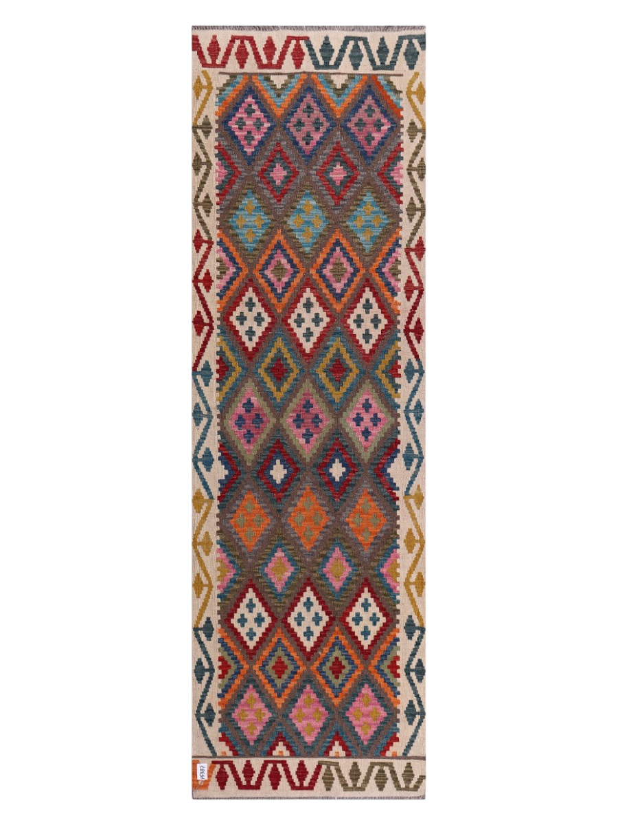 Maimana Kilim Runner - 292 x 90 cm