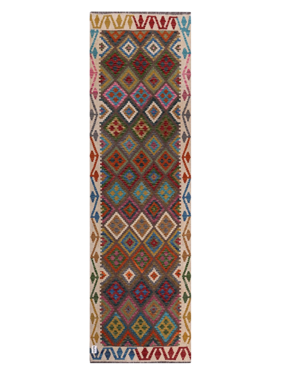 Maimana Kilim Runner - 296 x 87 cm