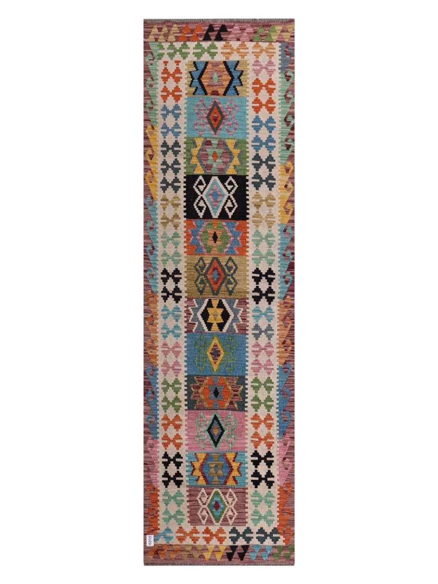 Maimana Kilim Runner - 302 x 85 cm