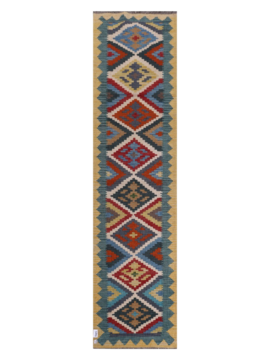 Maimana Kilim Runner - 308 x 78 cm