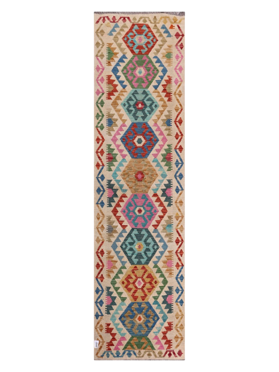 Maimana Kilim Runner - 309 x 82 cm