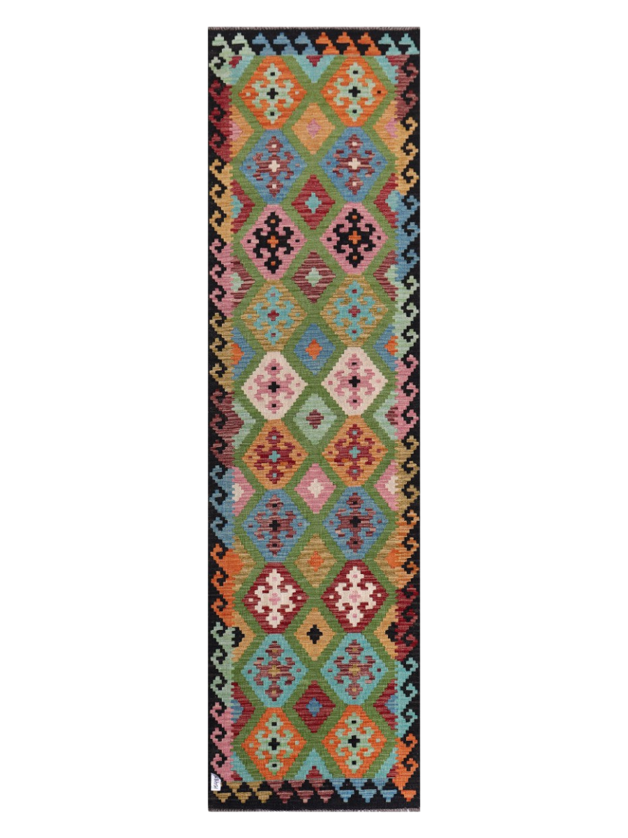Maimana Kilim Runner - 301 x 83 cm