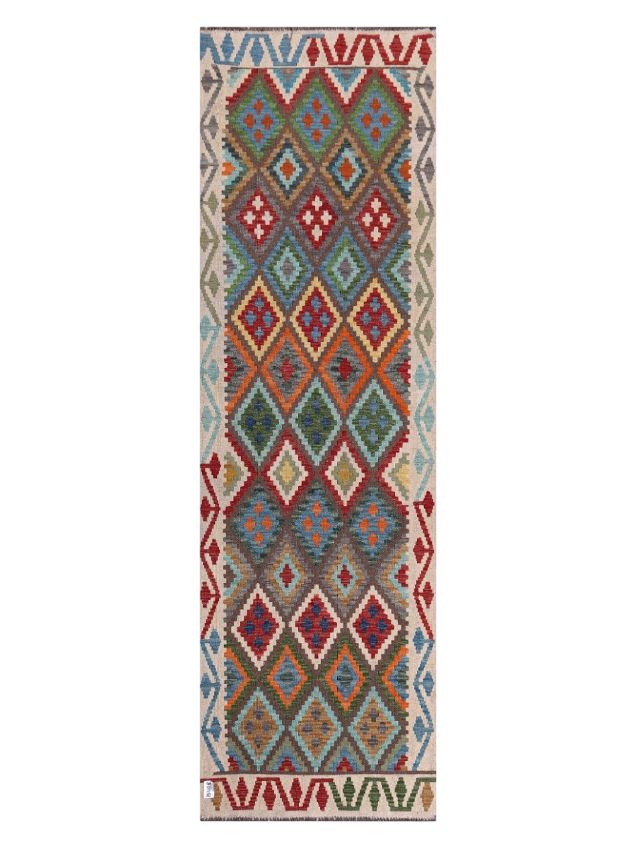Maimana Kilim Runner - 291 x 88 cm