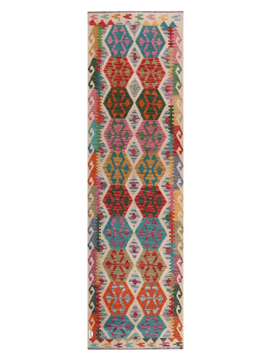 Maimana Kilim Runner - 301 x 87 cm