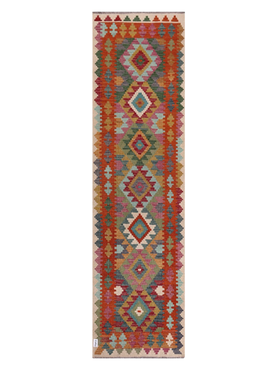 Maimana Kilim Runner - 294 x 80 cm