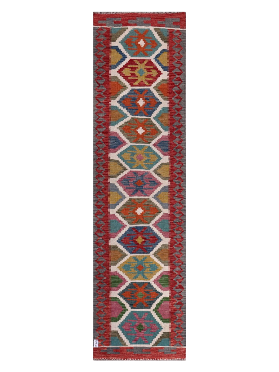 Maimana Kilim Runner - 292 x 79 cm