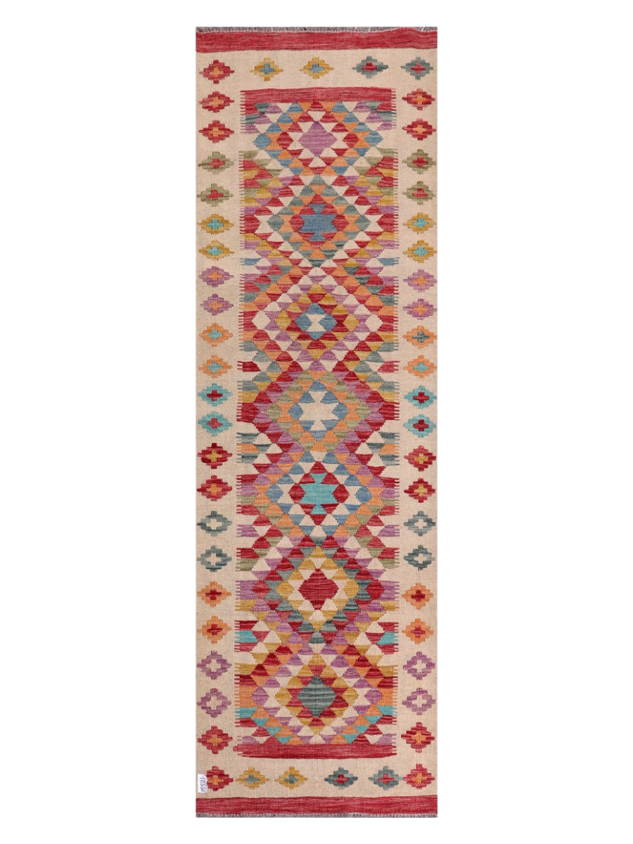 Maimana Kilim Runner - 292 x 91 cm