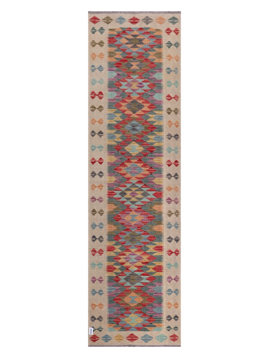 Maimana Kilim Runner - 302 x 85 cm