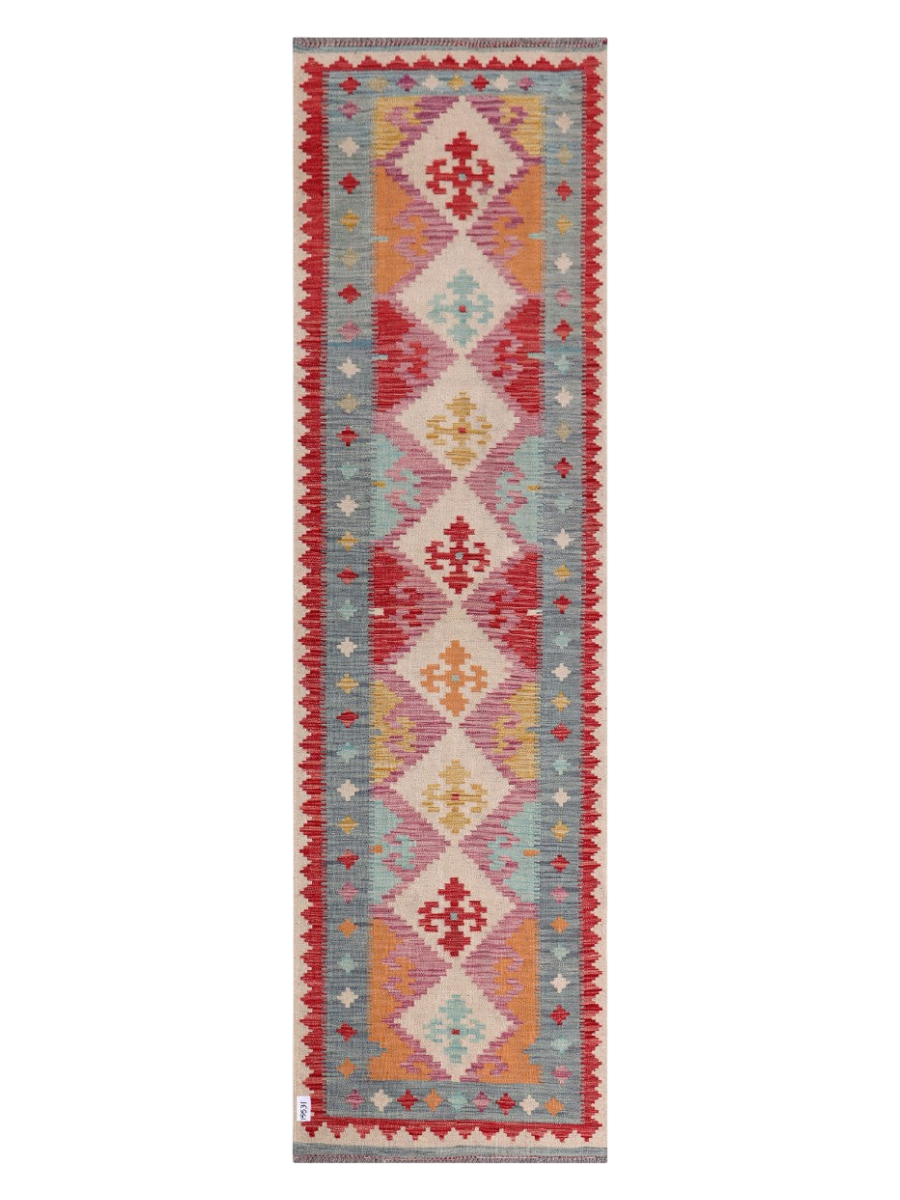 Maimana Kilim Runner - 299 x 85 cm