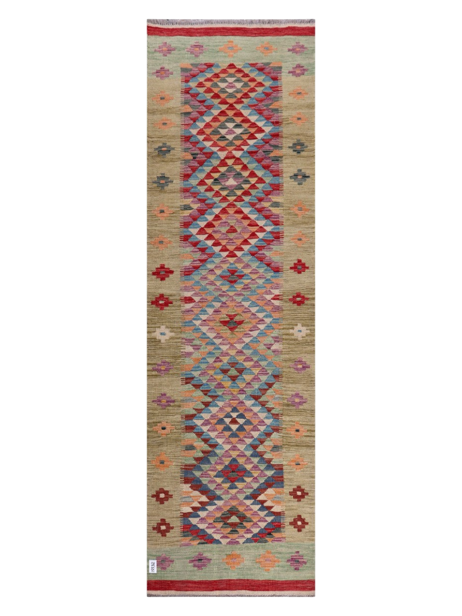 Maimana Afghanistan Kilim Runner - 300 x 89 cm