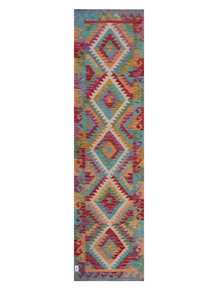 Maimana Kilim Runner - 301 x 79 cm