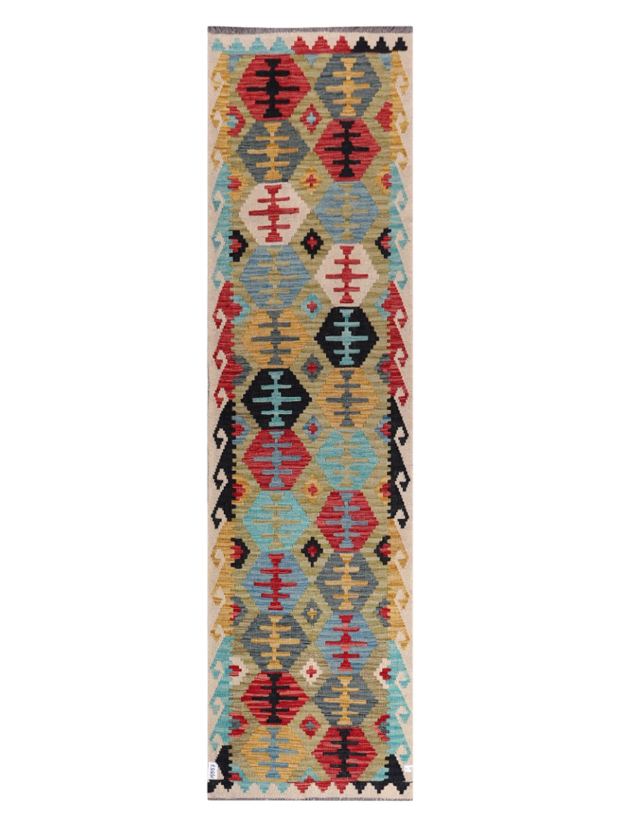 Maimana Kilim Runner - 296 x 80 cm