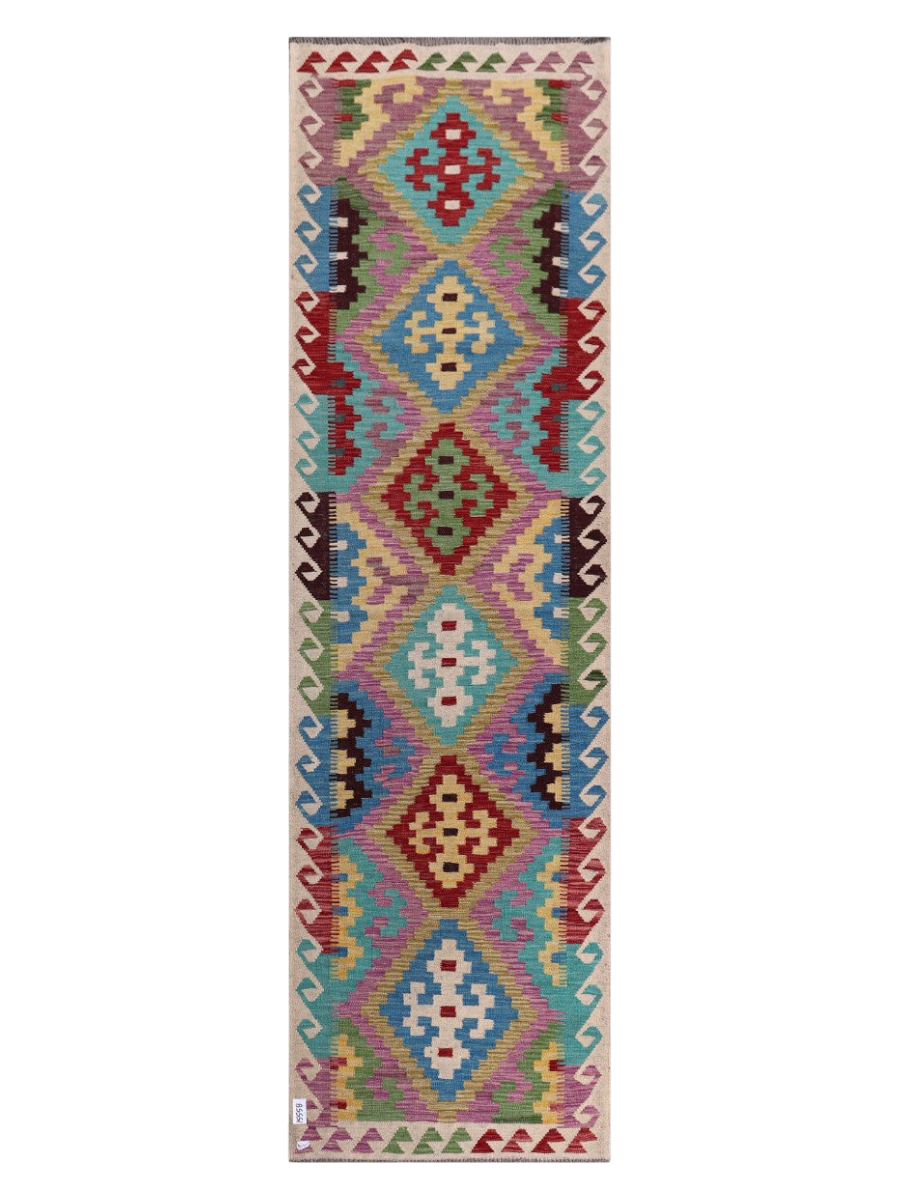 Maimana Kilim Runner - 302 x 88 cm