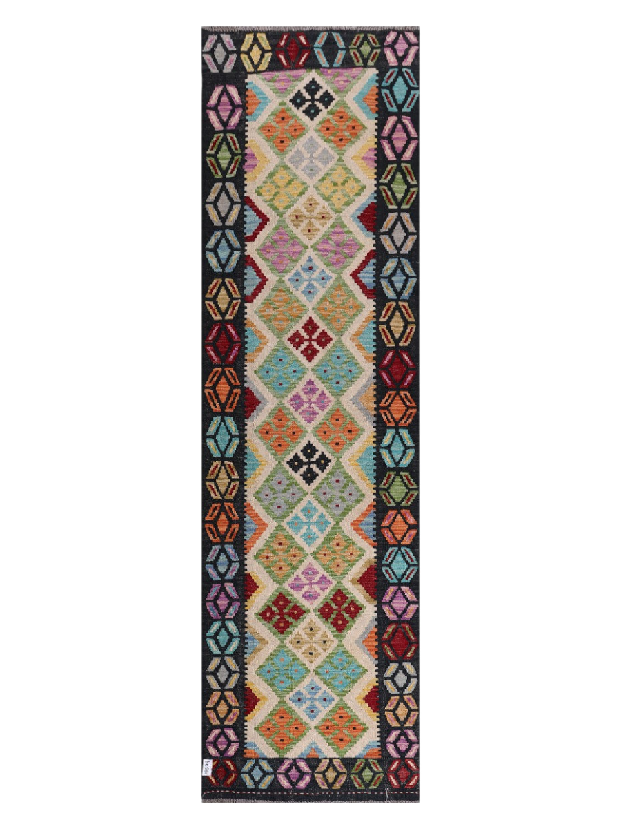 Maimana Kilim Runner - 296 x 86 cm