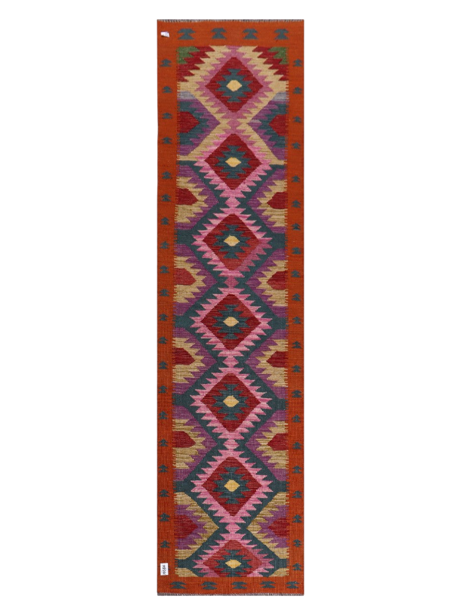 Maimana Kilim Runner - 296 x 77 cm