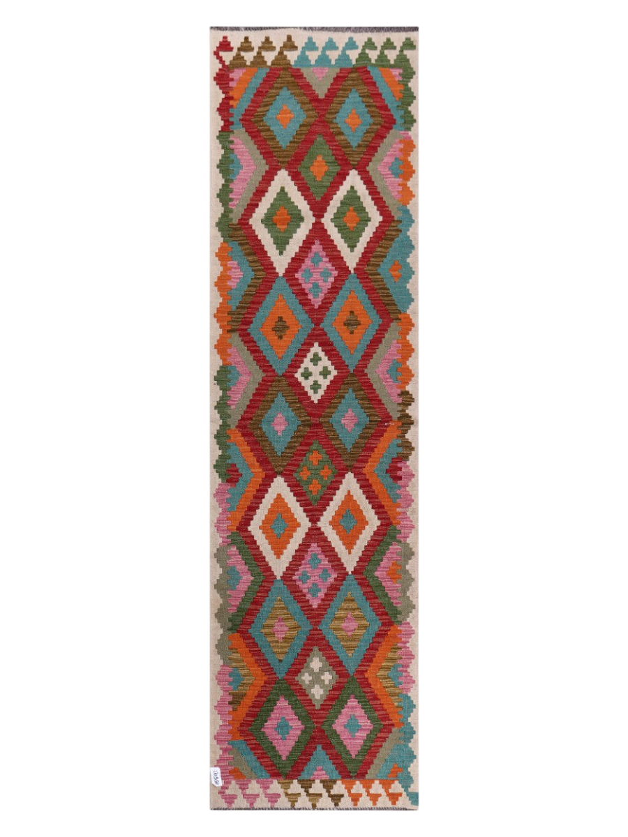 Maimana Kilim Runner - 299 x 81 cm