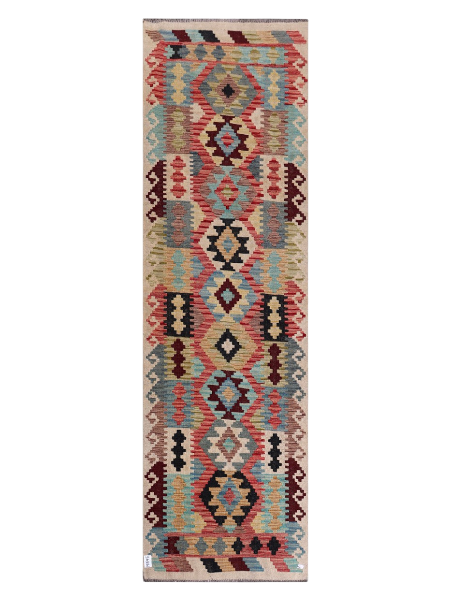 Maimana Kilim Runner - 288 x 86 cm
