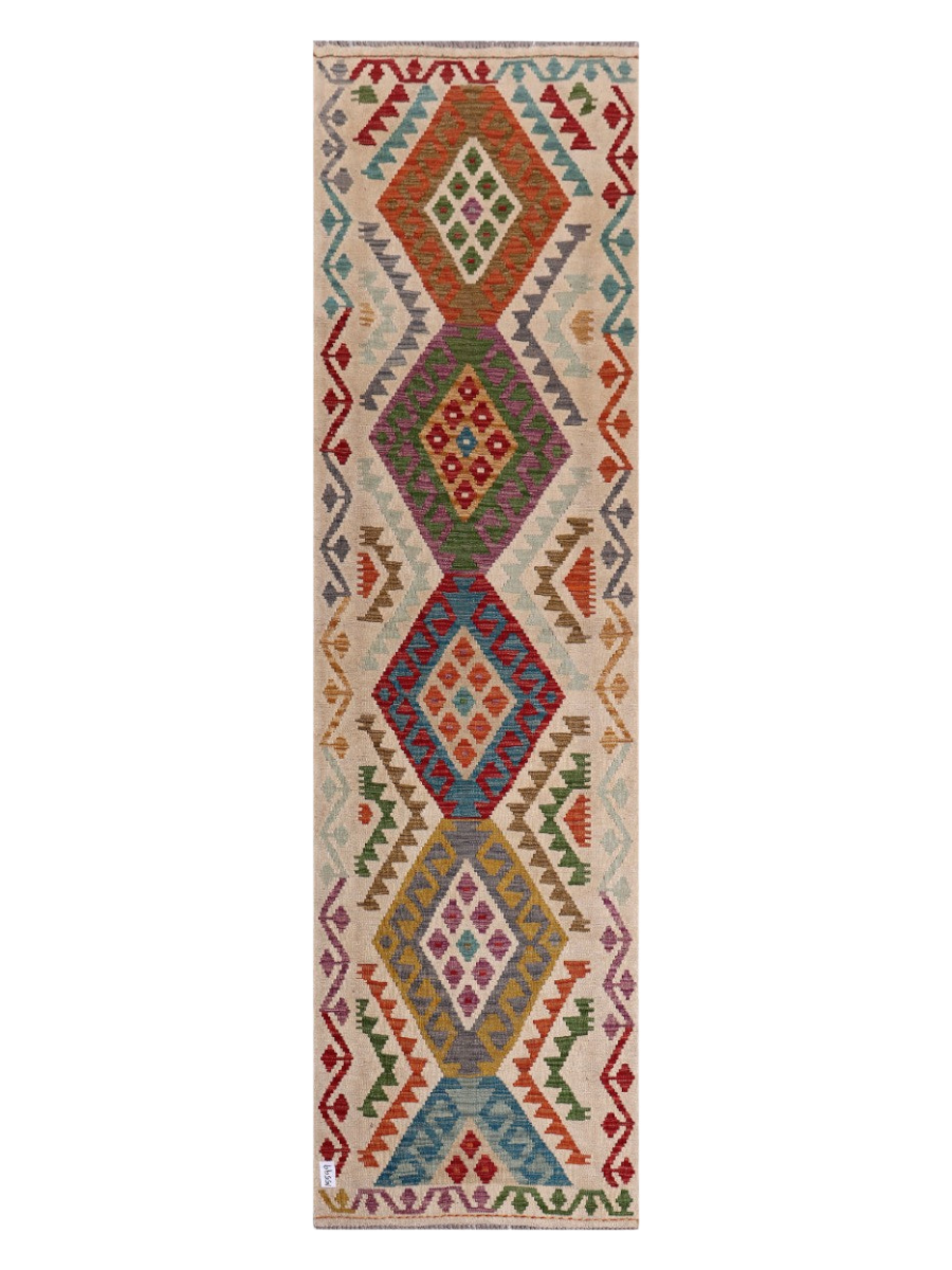 Maimana Kilim Runner - 297 x 83 cm