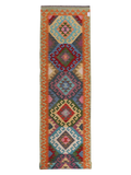 Maimana Afghanistan Kilim Runner - 389 x 87 cm