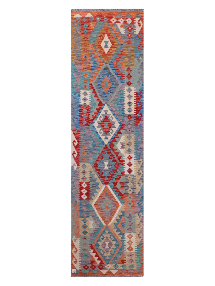 Maimana Kilim Runner - 301 x 81 cm