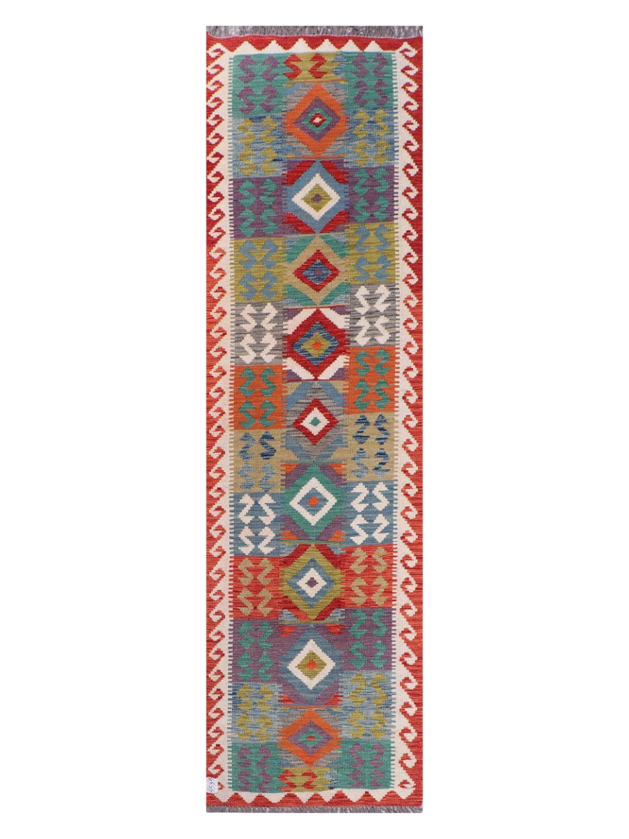 Maimana Kilim Runner - 282 x 78 cm
