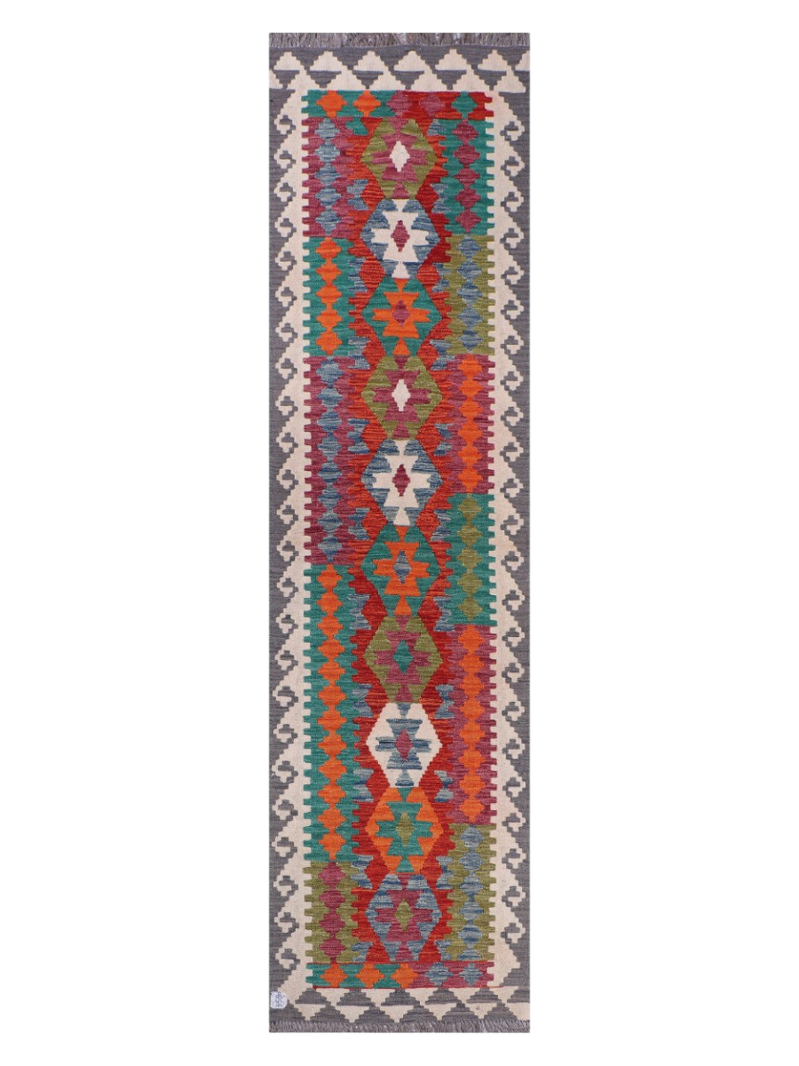Maimana Afghanistan Kilim Runner - 298 x 78 cm