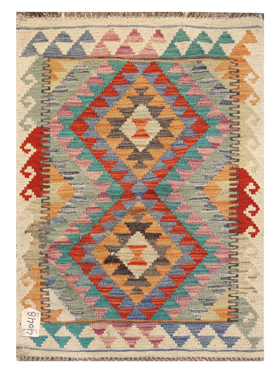 Maimana Afghanistan Kilim Rug - 86 x 61 cm