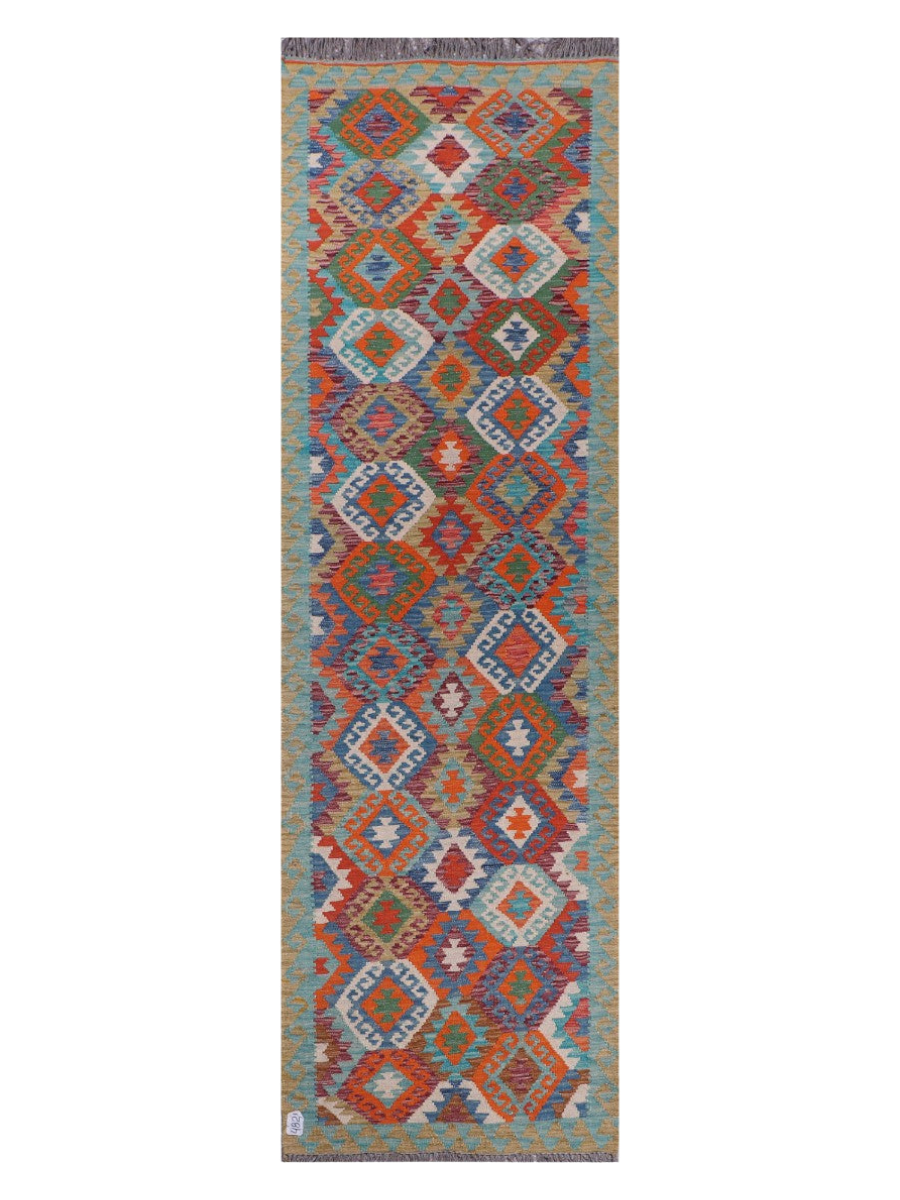 Maimana Afghanistan Kilim Runner - 292 x 88 cm