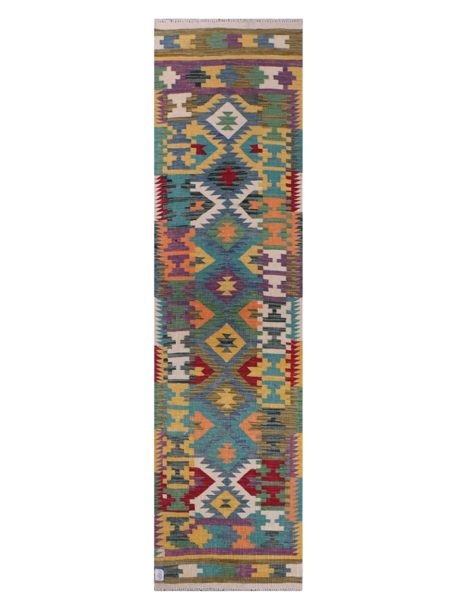 Maimana Kilim Runner - 296 x 77 cm