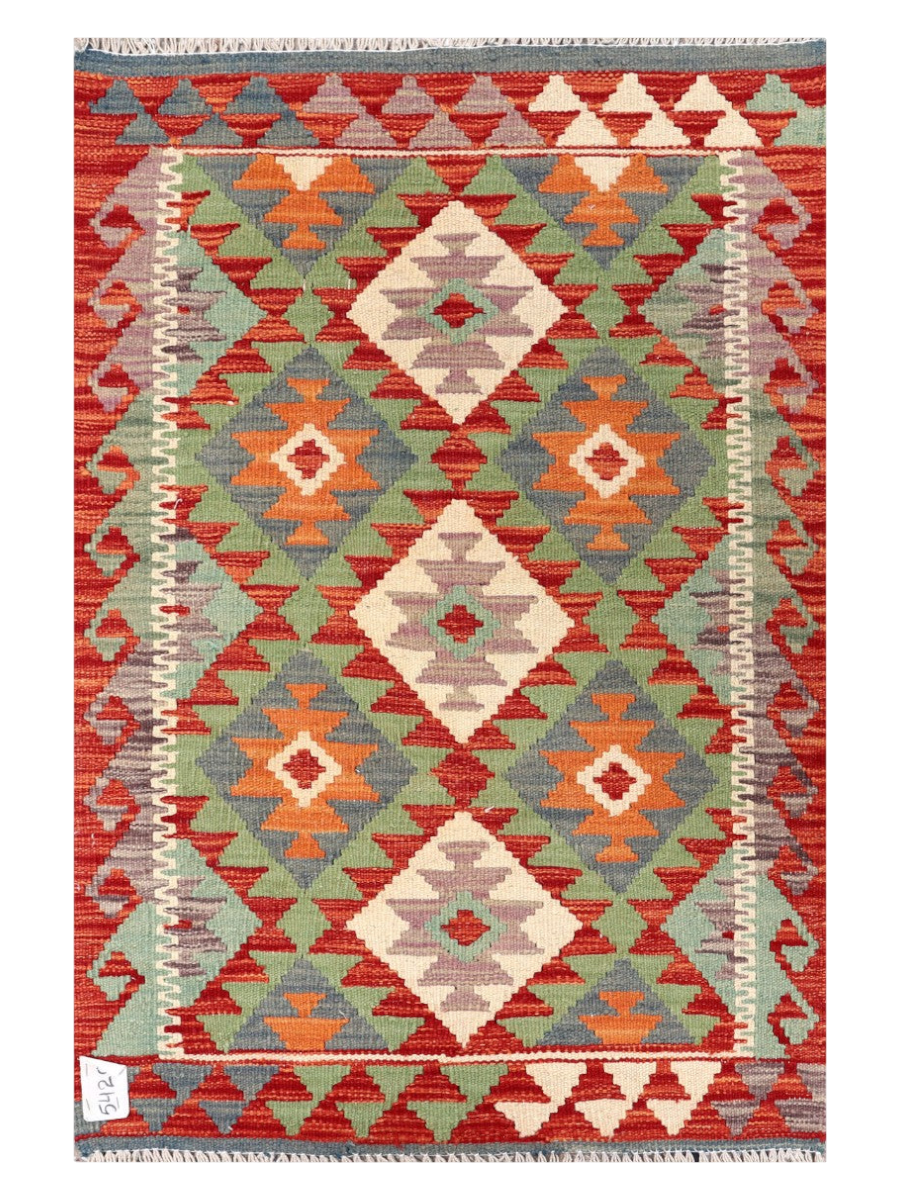 Maimana Afghanistan Kilim Rug - 121 x 81 cm