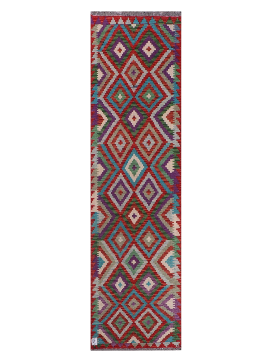 Maimana Kilim Runner - 291 x 78 cm
