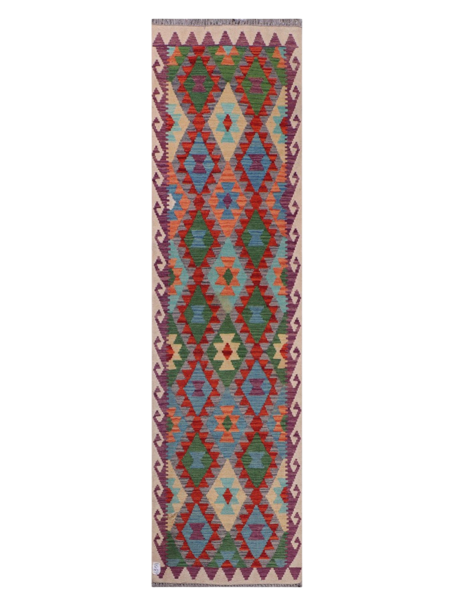 Maimana Kilim Runner - 294 x 78 cm