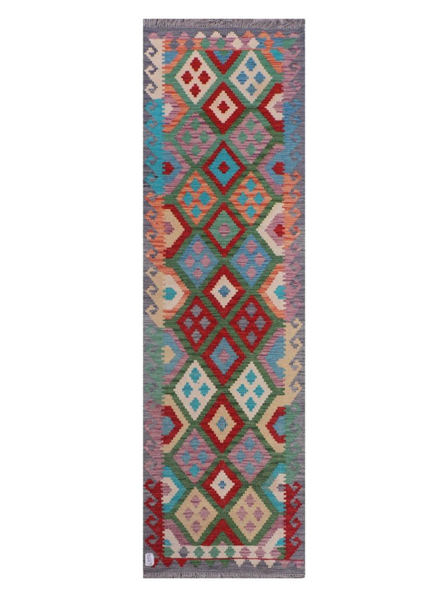 Maimana Kilim Runner - 297 x 86 cm