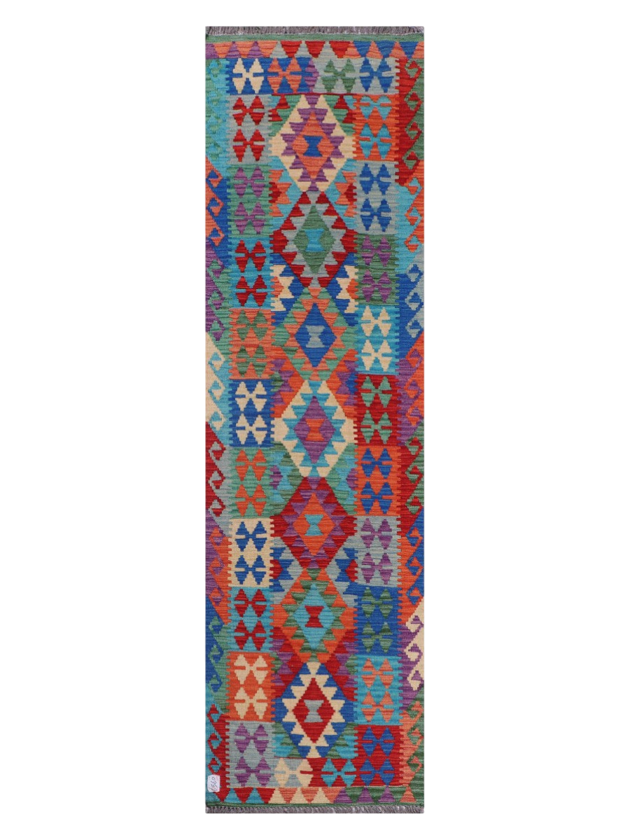 Maimana Afghanistan Kilim Runner - 284 x 79 cm