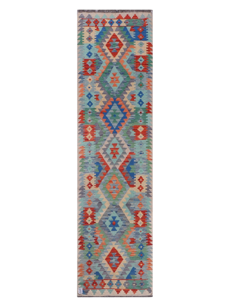 Maimana Afghanistan Kilim Runner - 292 x 77 cm