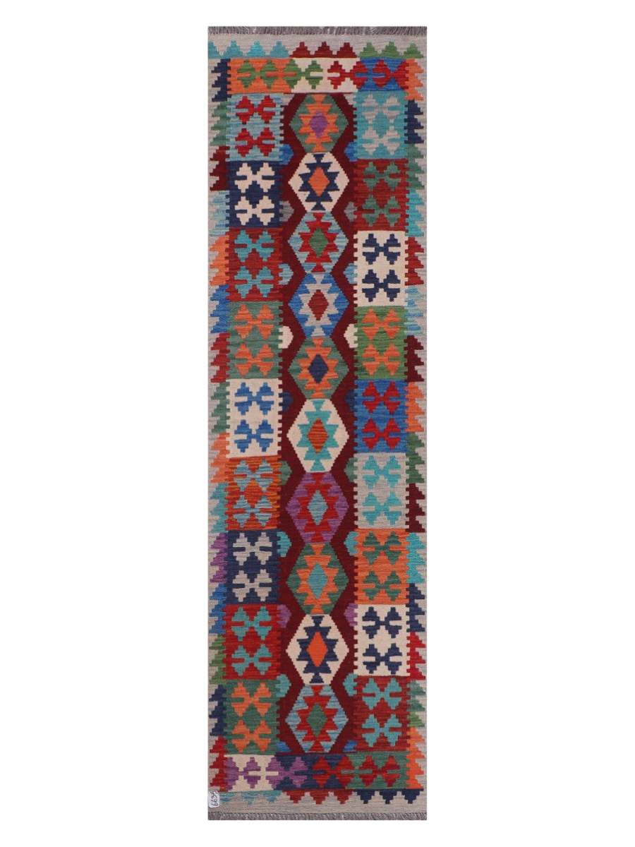 Maimana Kilim Runner - 293 x 81 cm