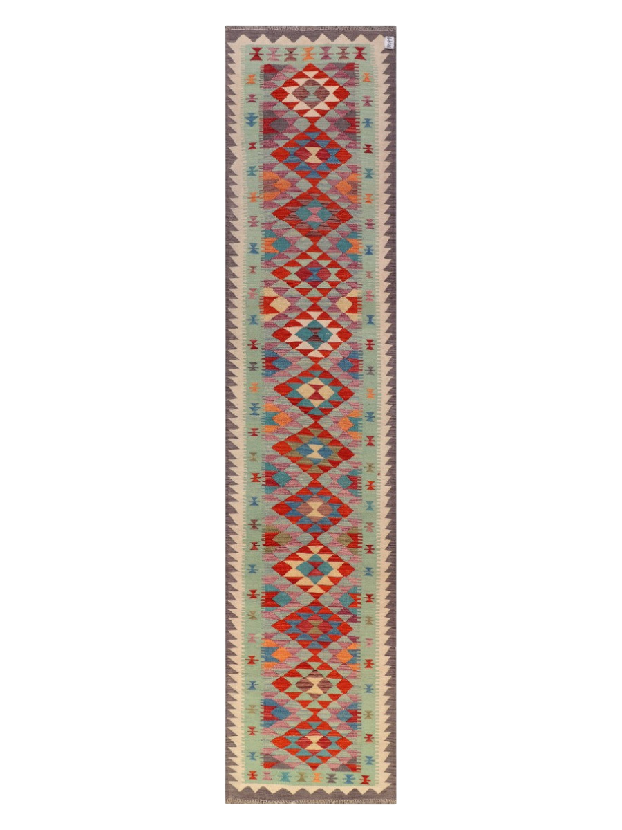 Maimana Afghanistan Kilim Runner - 379 x 80 cm