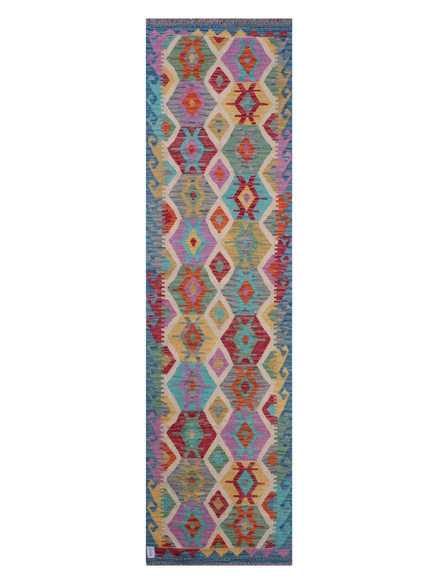Maimana Afghanistan Kilim Runner - 298 x 79 cm