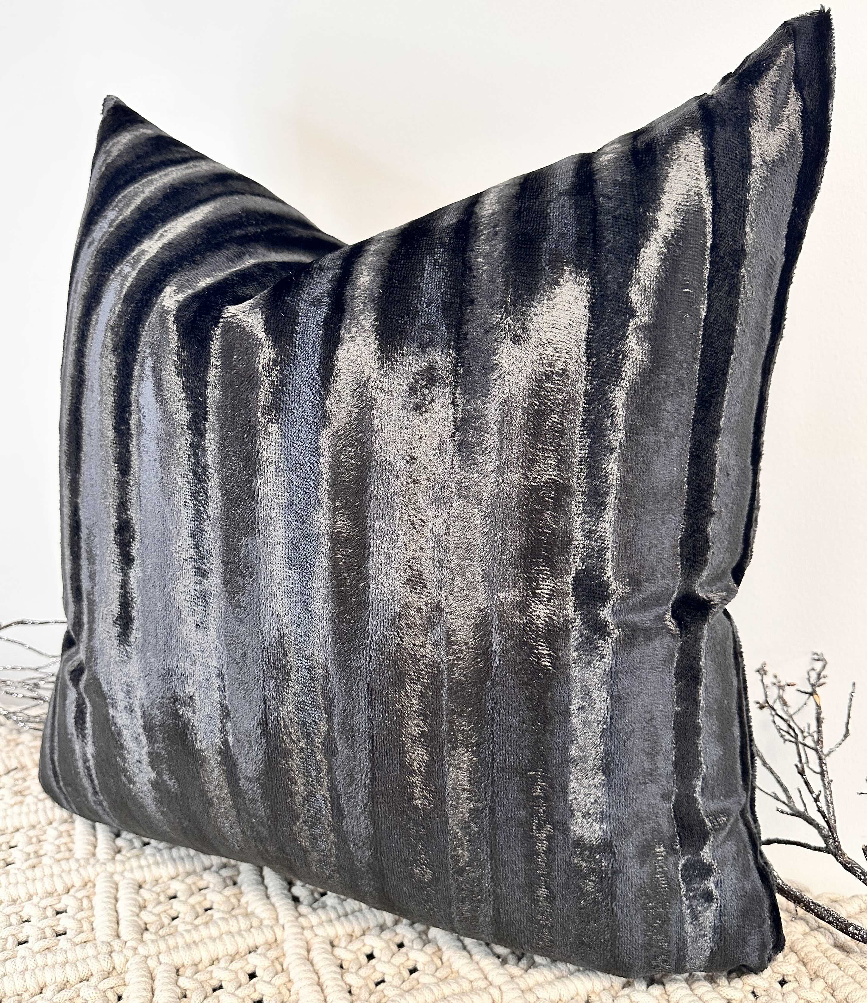 The Couture Cushion - The Black Brioni - Style No. 216