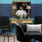 Bosie Rectangular Ivory and Silver Check Cushion | Kensington Townhouse