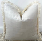 The Couture Cushion - The Fringed Ivory Dolce fringed in Ivory - Style No. 133